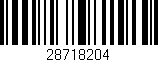 Código de barras (EAN, GTIN, SKU, ISBN): '28718204'