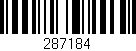 Código de barras (EAN, GTIN, SKU, ISBN): '287184'