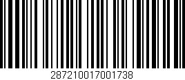 Código de barras (EAN, GTIN, SKU, ISBN): '287210017001738'