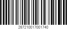 Código de barras (EAN, GTIN, SKU, ISBN): '287210017001740'