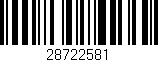 Código de barras (EAN, GTIN, SKU, ISBN): '28722581'