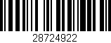 Código de barras (EAN, GTIN, SKU, ISBN): '28724922'