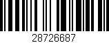Código de barras (EAN, GTIN, SKU, ISBN): '28726687'