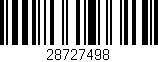 Código de barras (EAN, GTIN, SKU, ISBN): '28727498'