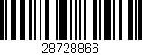 Código de barras (EAN, GTIN, SKU, ISBN): '28728866'