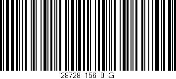 Código de barras (EAN, GTIN, SKU, ISBN): '28728_156_0_G'