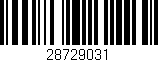 Código de barras (EAN, GTIN, SKU, ISBN): '28729031'