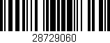 Código de barras (EAN, GTIN, SKU, ISBN): '28729060'