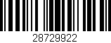 Código de barras (EAN, GTIN, SKU, ISBN): '28729922'