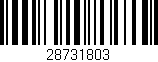 Código de barras (EAN, GTIN, SKU, ISBN): '28731803'
