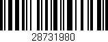 Código de barras (EAN, GTIN, SKU, ISBN): '28731980'
