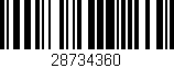 Código de barras (EAN, GTIN, SKU, ISBN): '28734360'