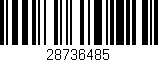 Código de barras (EAN, GTIN, SKU, ISBN): '28736485'