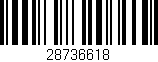 Código de barras (EAN, GTIN, SKU, ISBN): '28736618'