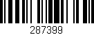 Código de barras (EAN, GTIN, SKU, ISBN): '287399'