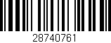 Código de barras (EAN, GTIN, SKU, ISBN): '28740761'