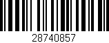 Código de barras (EAN, GTIN, SKU, ISBN): '28740857'