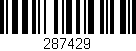 Código de barras (EAN, GTIN, SKU, ISBN): '287429'