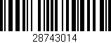 Código de barras (EAN, GTIN, SKU, ISBN): '28743014'
