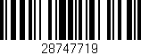 Código de barras (EAN, GTIN, SKU, ISBN): '28747719'