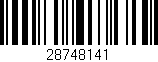 Código de barras (EAN, GTIN, SKU, ISBN): '28748141'