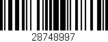 Código de barras (EAN, GTIN, SKU, ISBN): '28748997'