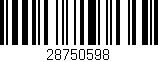 Código de barras (EAN, GTIN, SKU, ISBN): '28750598'