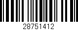 Código de barras (EAN, GTIN, SKU, ISBN): '28751412'