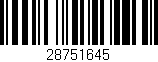 Código de barras (EAN, GTIN, SKU, ISBN): '28751645'