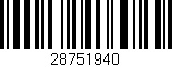 Código de barras (EAN, GTIN, SKU, ISBN): '28751940'