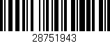 Código de barras (EAN, GTIN, SKU, ISBN): '28751943'