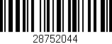 Código de barras (EAN, GTIN, SKU, ISBN): '28752044'