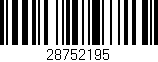 Código de barras (EAN, GTIN, SKU, ISBN): '28752195'