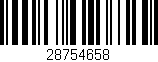 Código de barras (EAN, GTIN, SKU, ISBN): '28754658'