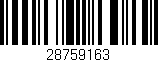 Código de barras (EAN, GTIN, SKU, ISBN): '28759163'