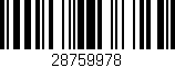 Código de barras (EAN, GTIN, SKU, ISBN): '28759978'