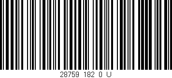 Código de barras (EAN, GTIN, SKU, ISBN): '28759_182_0_U'