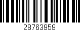 Código de barras (EAN, GTIN, SKU, ISBN): '28763959'