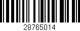 Código de barras (EAN, GTIN, SKU, ISBN): '28765014'
