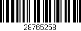 Código de barras (EAN, GTIN, SKU, ISBN): '28765258'