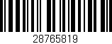 Código de barras (EAN, GTIN, SKU, ISBN): '28765819'