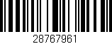 Código de barras (EAN, GTIN, SKU, ISBN): '28767961'