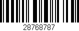 Código de barras (EAN, GTIN, SKU, ISBN): '28768787'