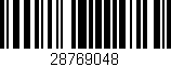Código de barras (EAN, GTIN, SKU, ISBN): '28769048'