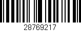 Código de barras (EAN, GTIN, SKU, ISBN): '28769217'