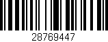 Código de barras (EAN, GTIN, SKU, ISBN): '28769447'