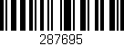 Código de barras (EAN, GTIN, SKU, ISBN): '287695'