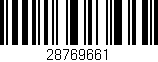 Código de barras (EAN, GTIN, SKU, ISBN): '28769661'
