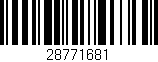 Código de barras (EAN, GTIN, SKU, ISBN): '28771681'