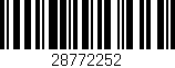 Código de barras (EAN, GTIN, SKU, ISBN): '28772252'